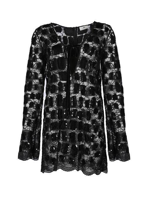 Abito in tulle con ricami cocco Elisabetta Franchi | AR73J58E2110